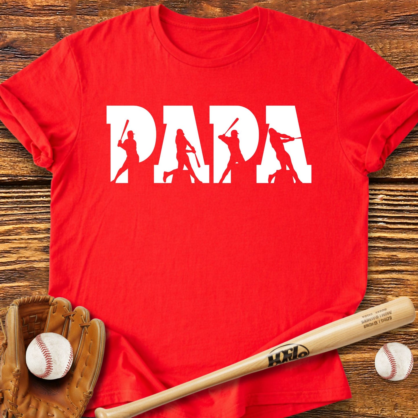 Baseball Papa Dad T-Shirt - HomeRun PrintsT-Shirt