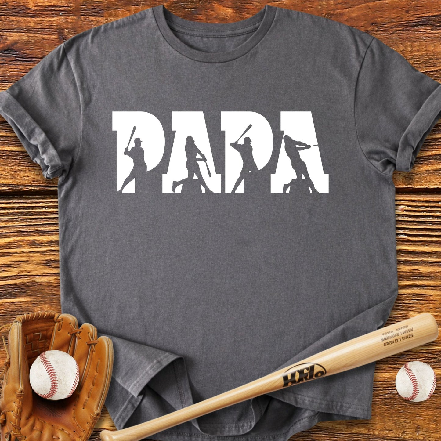 Baseball Papa Dad T-Shirt - HomeRun PrintsT-Shirt