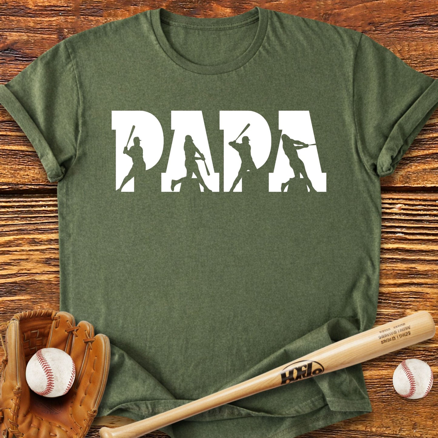 Baseball Papa Dad T-Shirt - HomeRun PrintsT-Shirt