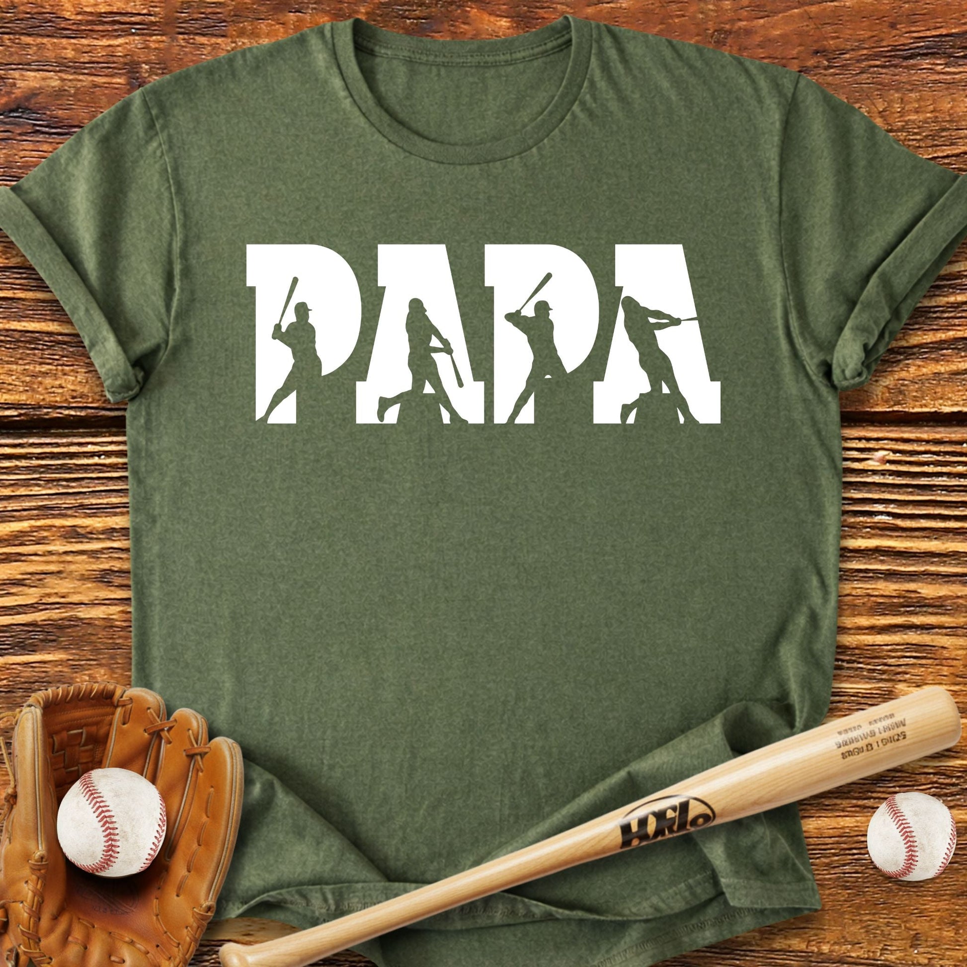 Baseball Papa Dad T-Shirt - HomeRun PrintsT-Shirt