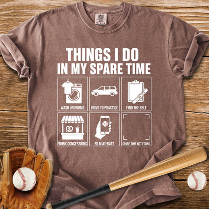 Baseball Parent Spare Time - HomeRun PrintsComfort Colors