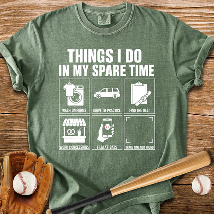 Baseball Parent Spare Time - HomeRun PrintsComfort Colors