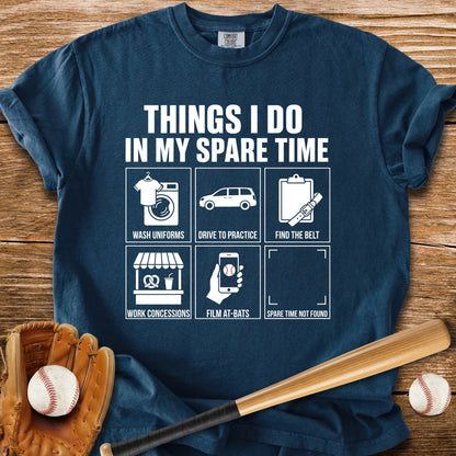 Baseball Parent Spare Time - HomeRun PrintsComfort Colors