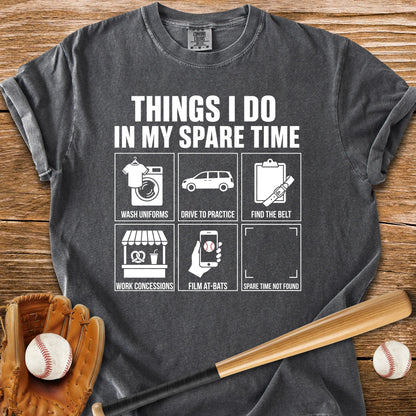 Baseball Parent Spare Time - HomeRun PrintsComfort Colors