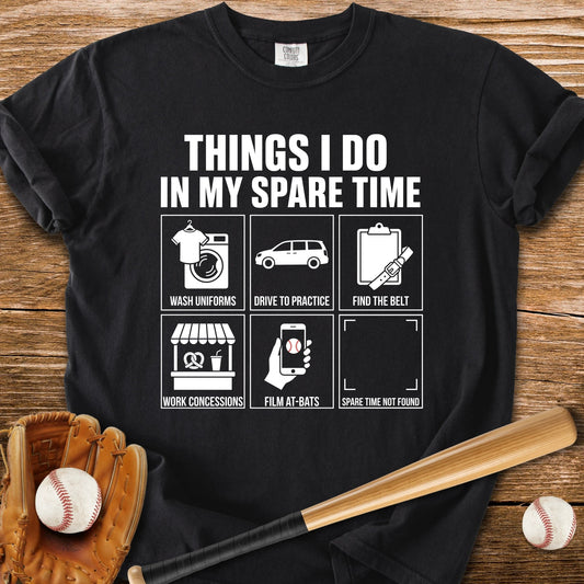 Baseball Parent Spare Time - HomeRun PrintsComfort Colors