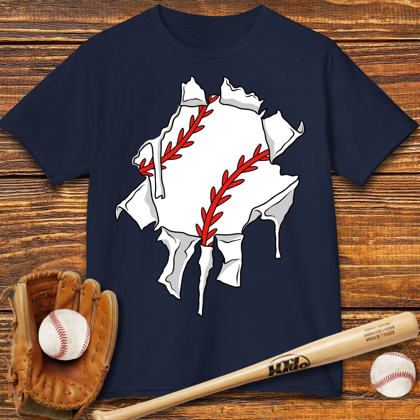 Baseball Ripping Through Kids T-shirt - HomeRun PrintsKids clothes