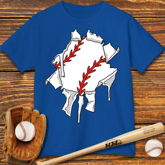 Baseball Ripping Through Kids T-shirt - HomeRun PrintsKids clothes