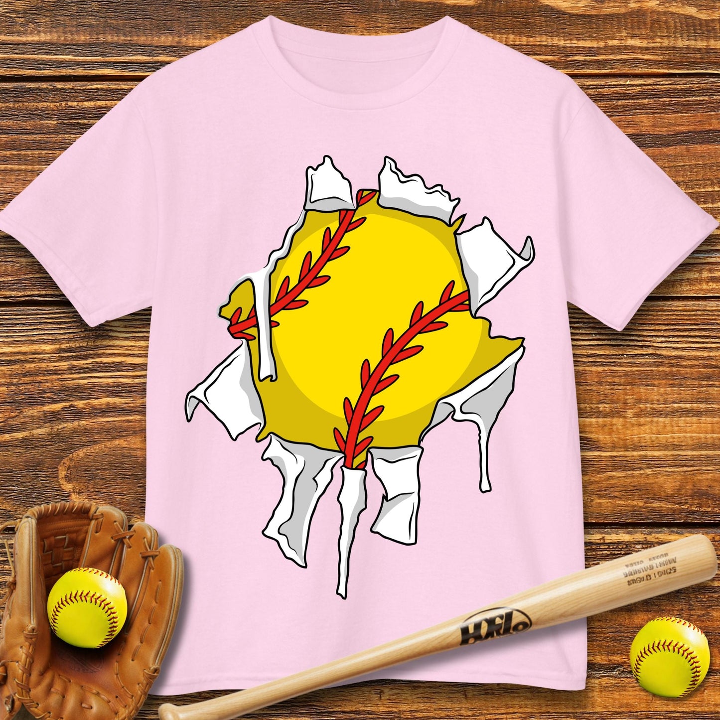 Baseball Ripping Through Kids T-shirt - HomeRun PrintsKids clothes