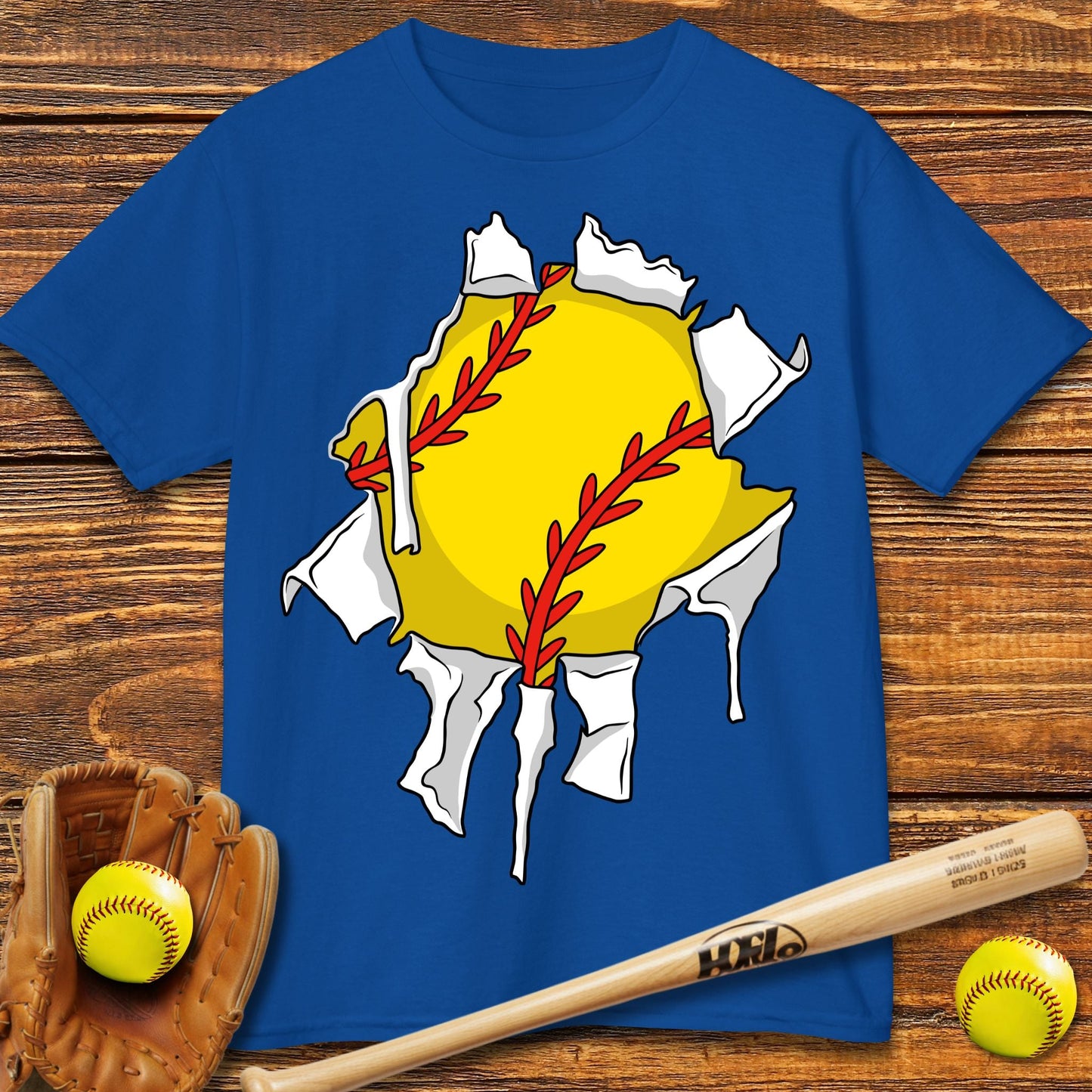 Baseball Ripping Through Kids T-shirt - HomeRun PrintsKids clothes