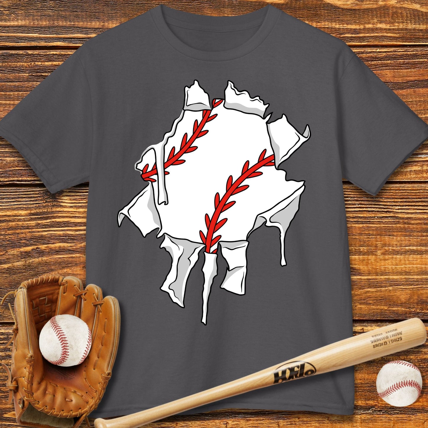 Baseball Ripping Through Kids T-shirt - HomeRun PrintsKids clothes