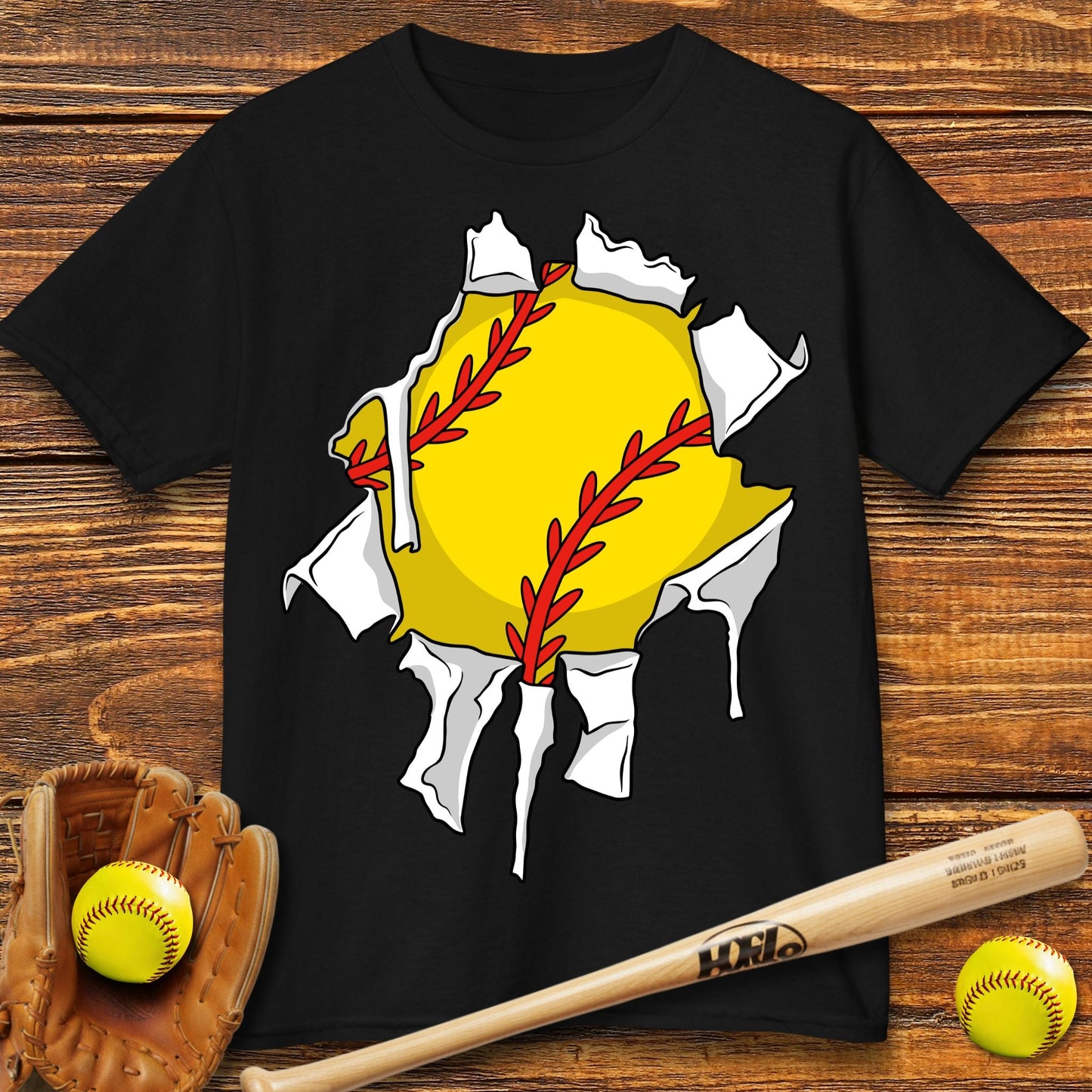 Baseball Ripping Through Kids T-shirt - HomeRun PrintsKids clothes