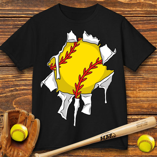 Baseball Ripping Through Kids T-shirt - HomeRun PrintsKids clothes