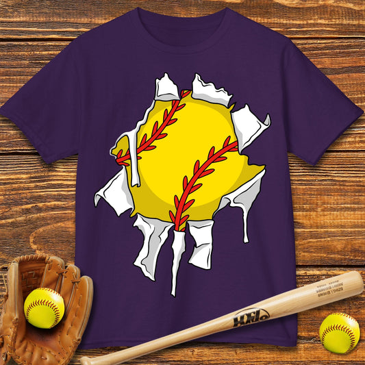 Baseball Ripping Through Kids T-shirt - HomeRun PrintsKids clothes