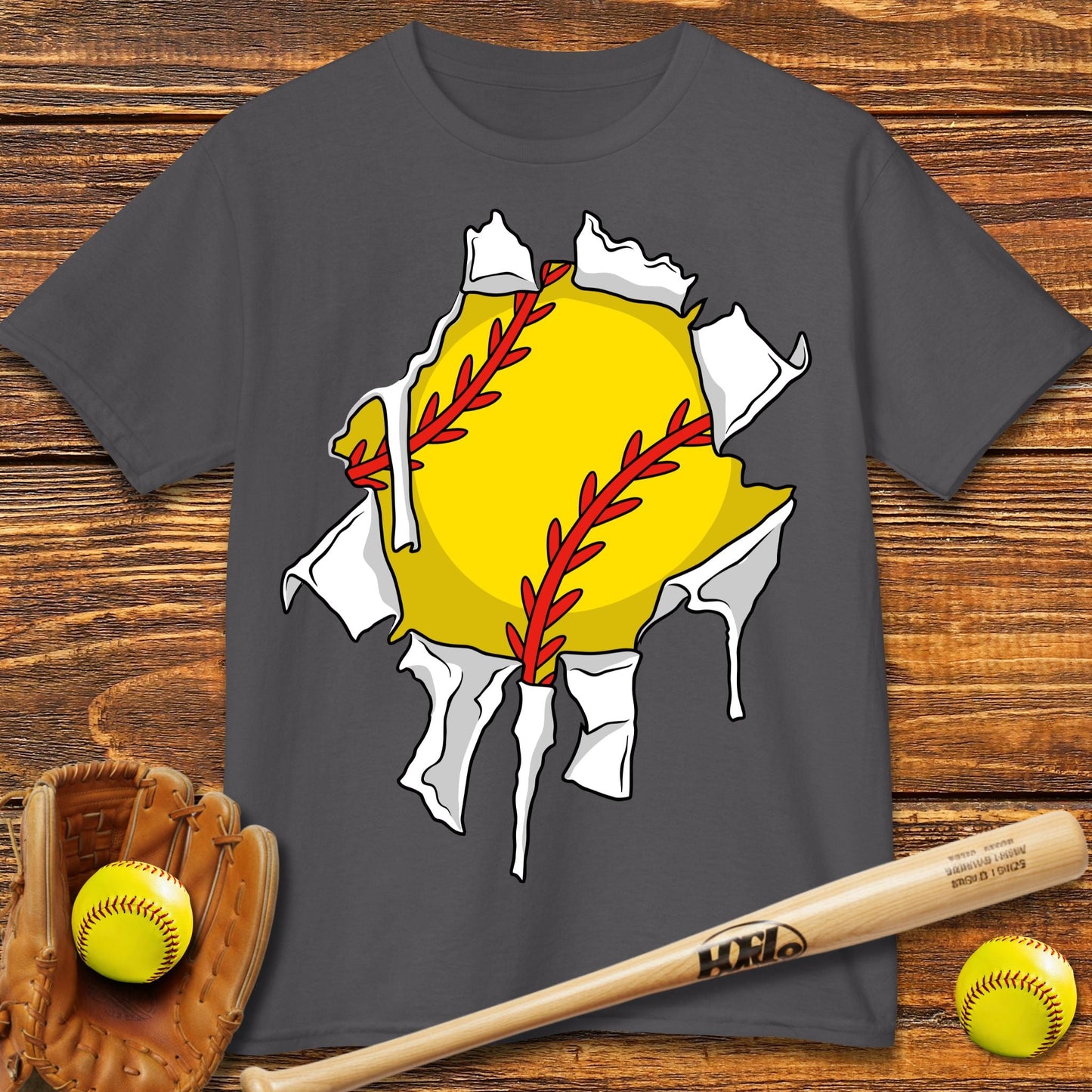 Baseball Ripping Through Kids T-shirt - HomeRun PrintsKids clothes