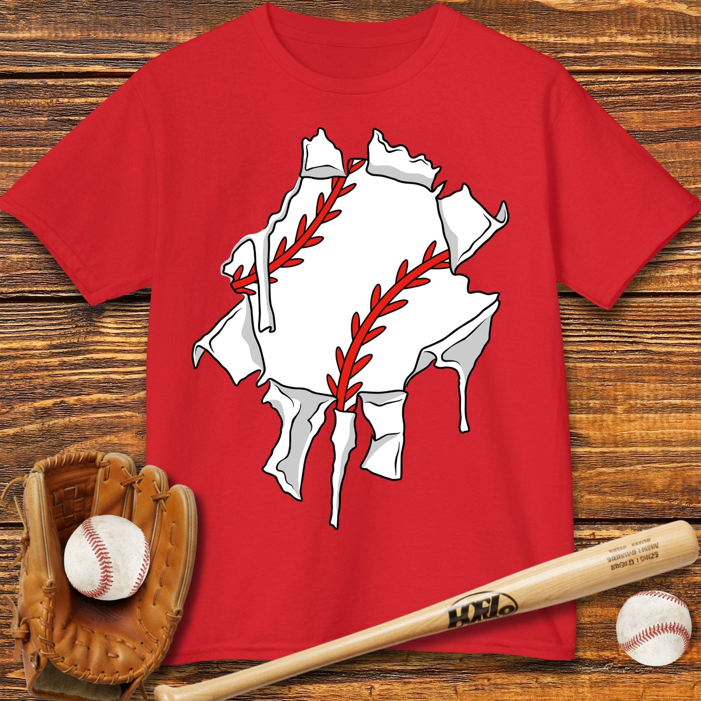 Baseball Ripping Through Kids T-shirt - HomeRun PrintsKids clothes