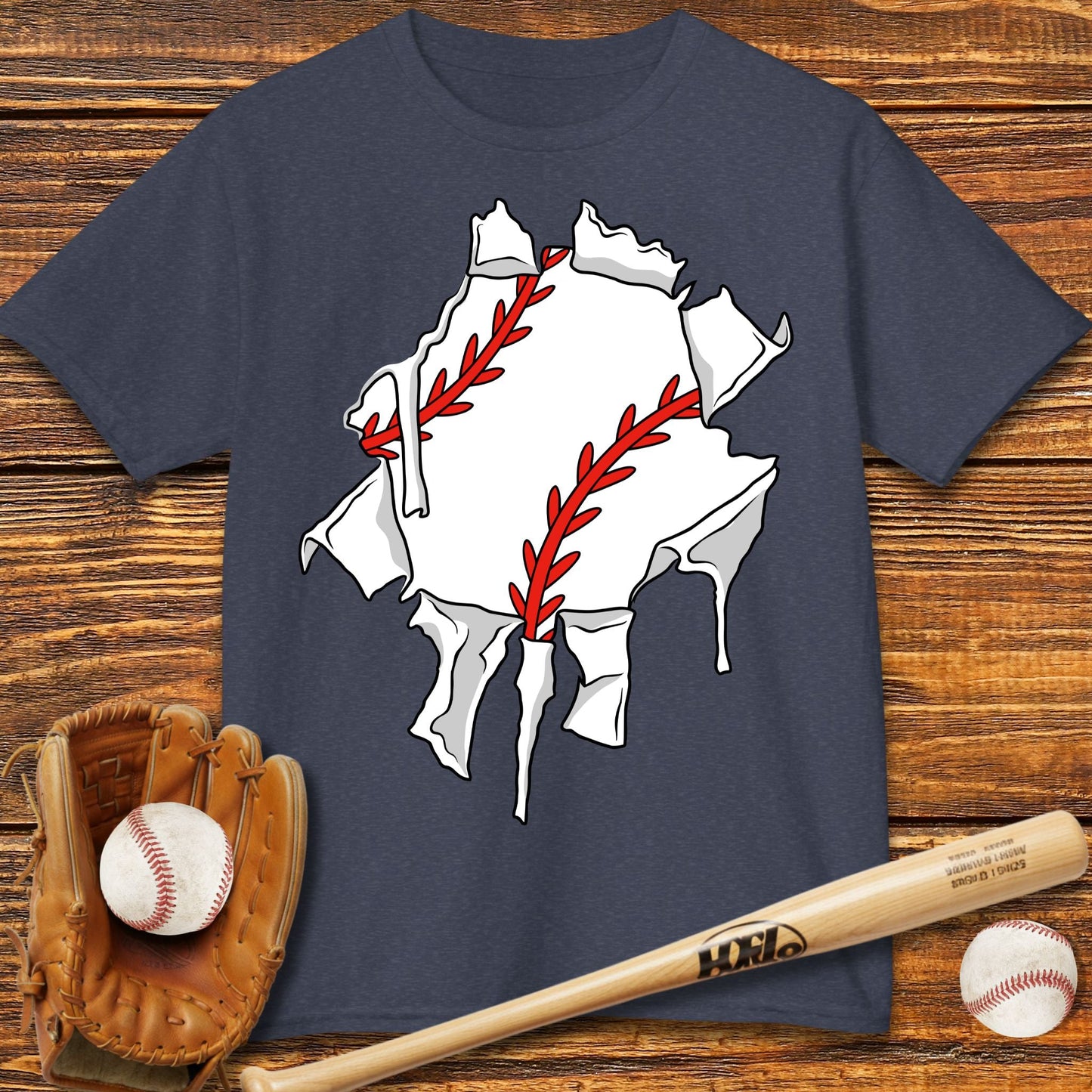Baseball Ripping Through Kids T-shirt - HomeRun PrintsKids clothes