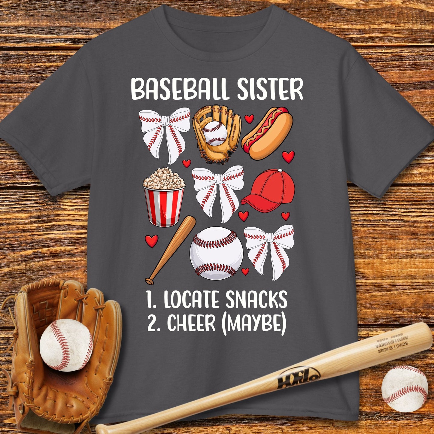 Baseball Sister Bow Kids T-shirt - HomeRun PrintsKids clothes