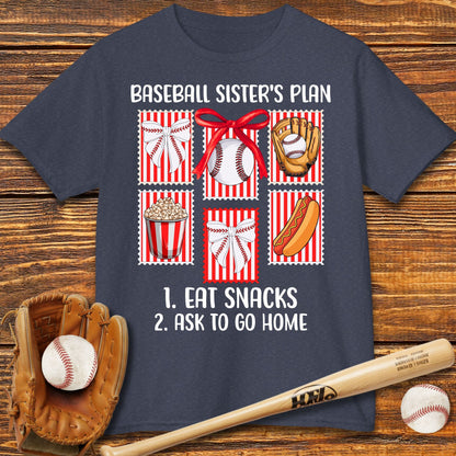 Baseball Sister Bow Kids T-shirt - HomeRun PrintsKids clothes