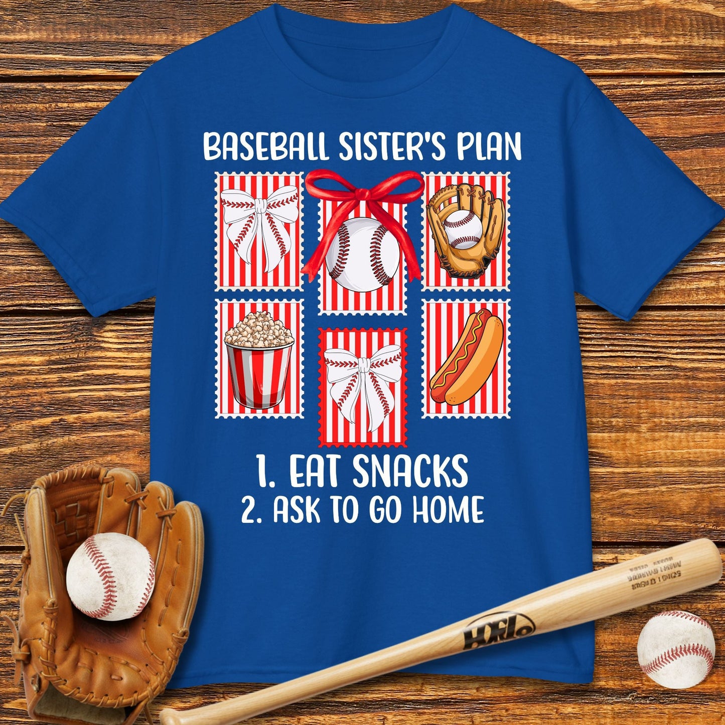 Baseball Sister Bow Kids T-shirt - HomeRun PrintsKids clothes