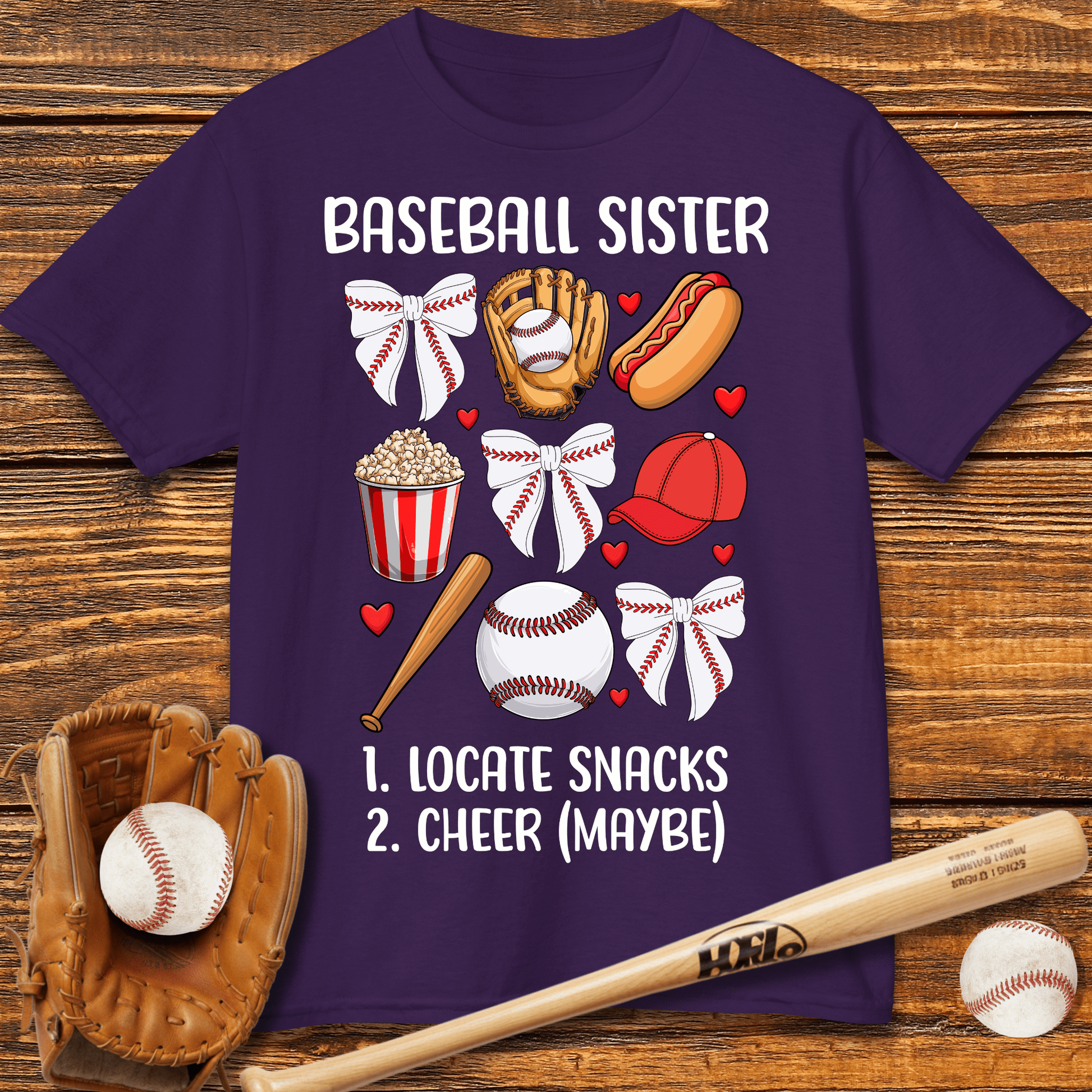 Baseball Sister Bow Kids T-shirt - HomeRun PrintsKids clothes