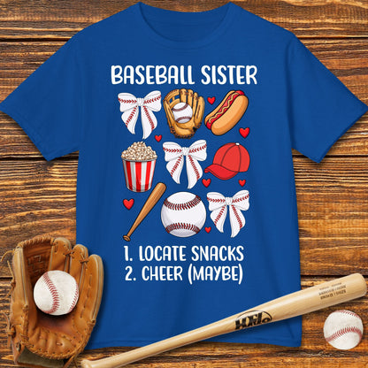 Baseball Sister Bow Kids T-shirt - HomeRun PrintsKids clothes