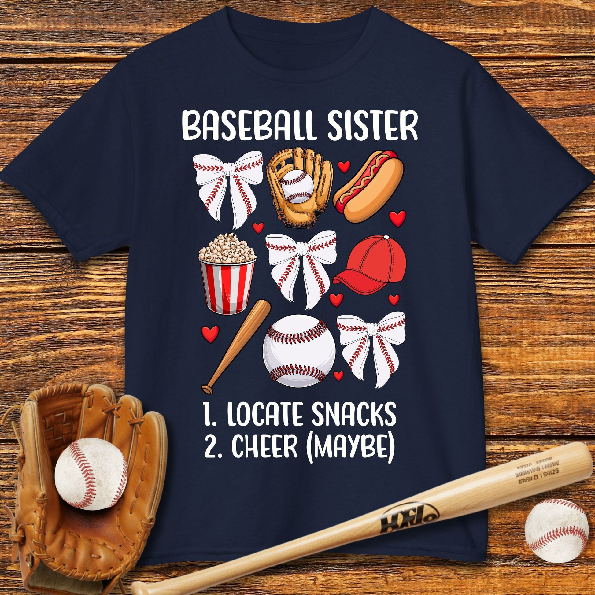 Baseball Sister Bow Kids T-shirt - HomeRun PrintsKids clothes
