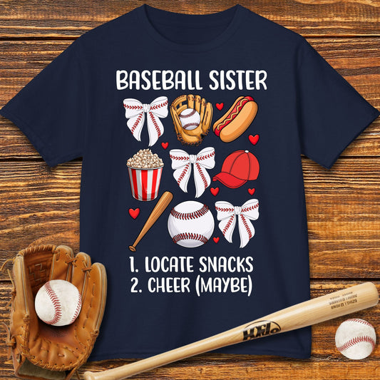 Baseball Sister Bow Kids T-shirt - HomeRun PrintsKids clothes
