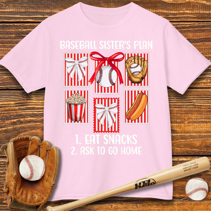 Baseball Sister Bow Kids T-shirt - HomeRun PrintsKids clothes