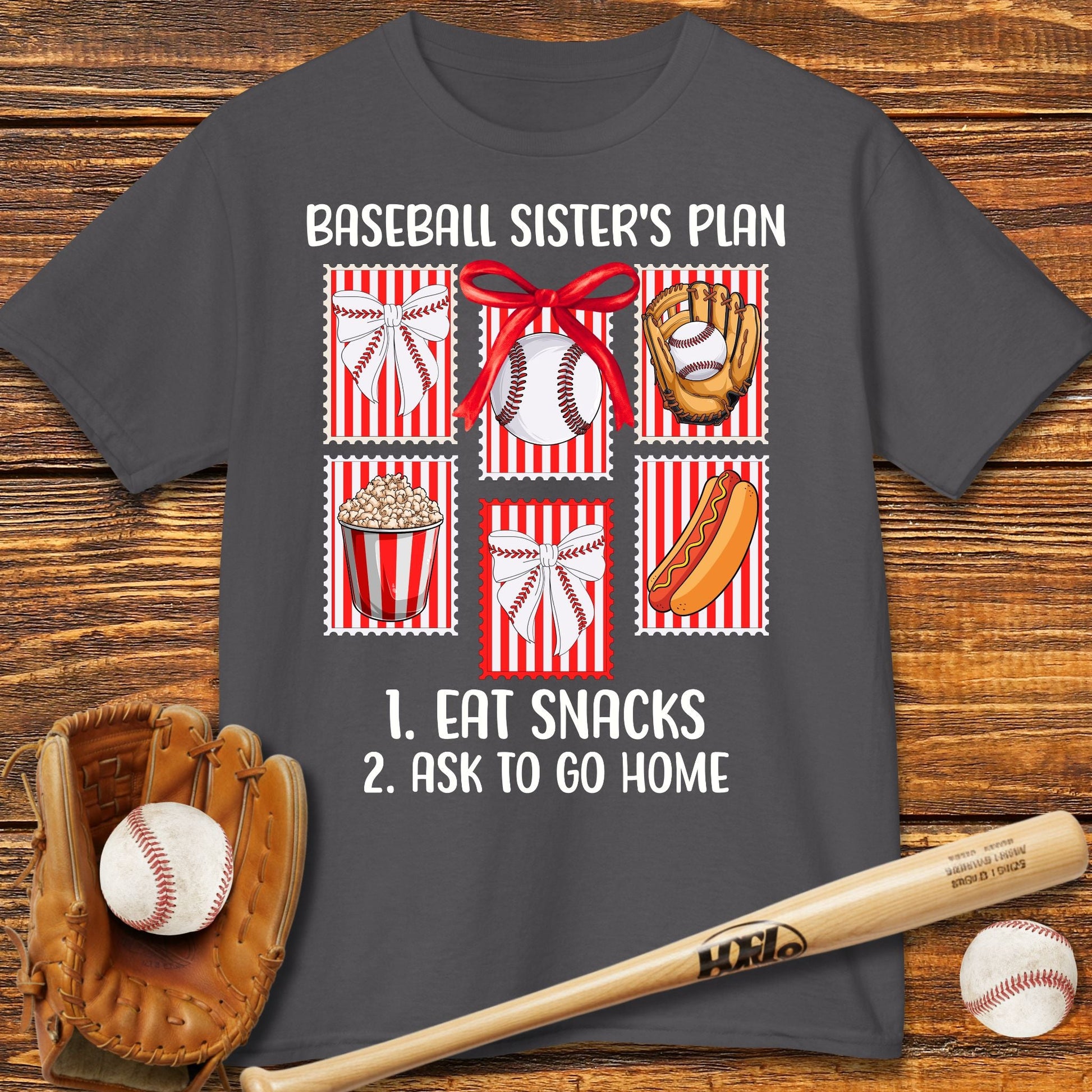 Baseball Sister Bow Kids T-shirt - HomeRun PrintsKids clothes