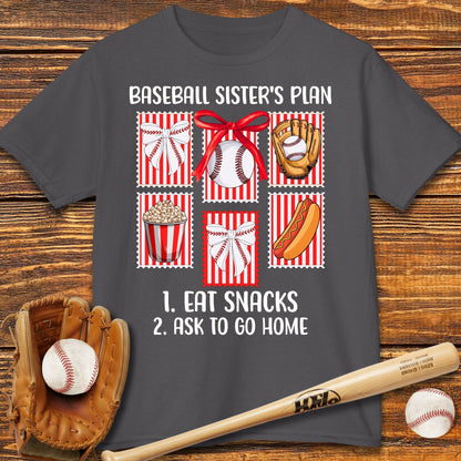 Baseball Sister Bow Kids T-shirt - HomeRun PrintsKids clothes