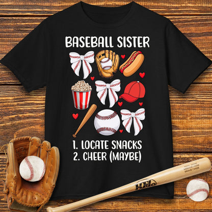 Baseball Sister Bow Kids T-shirt - HomeRun PrintsKids clothes