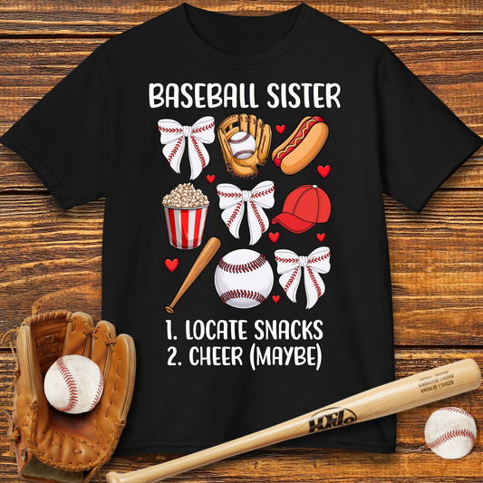 Baseball Sister Bow Kids T-shirt - HomeRun PrintsKids clothes
