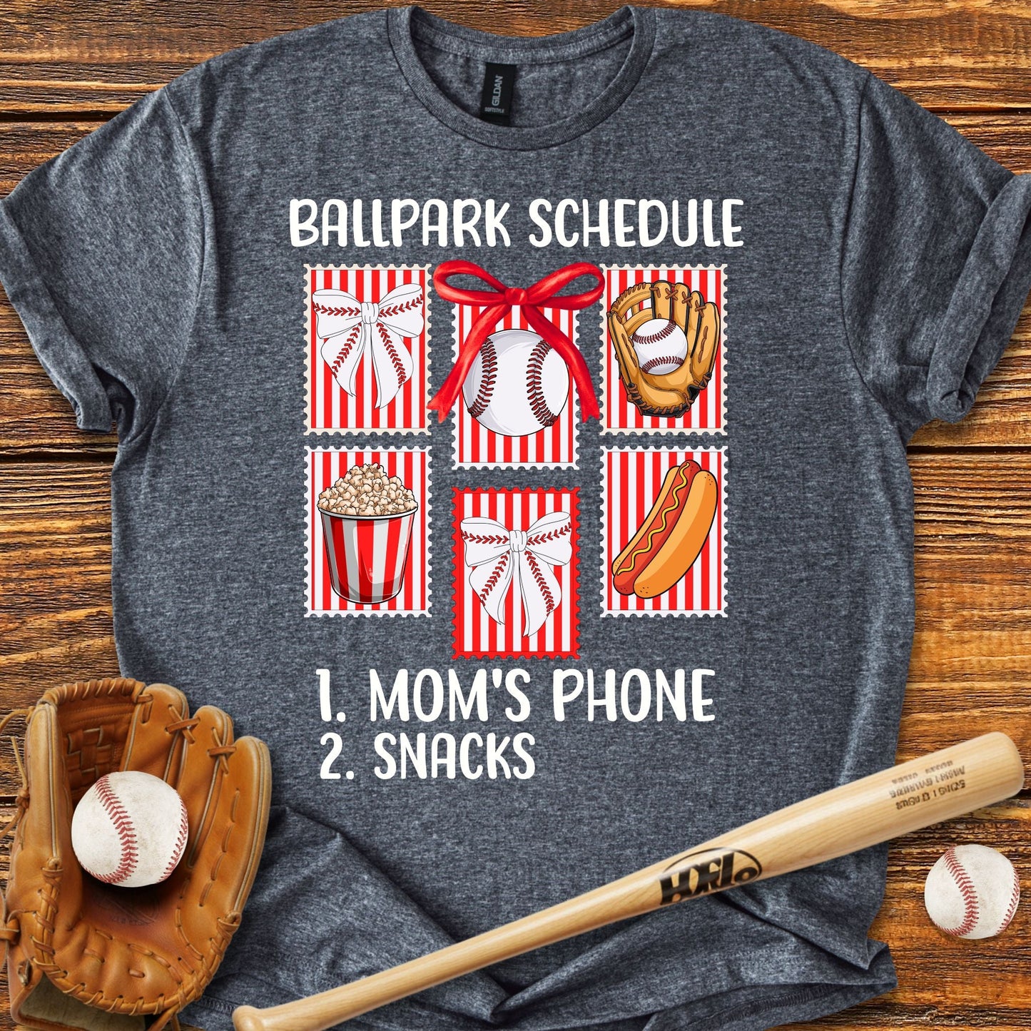 Baseball Sister Bow T-shirt - HomeRun PrintsT-Shirt