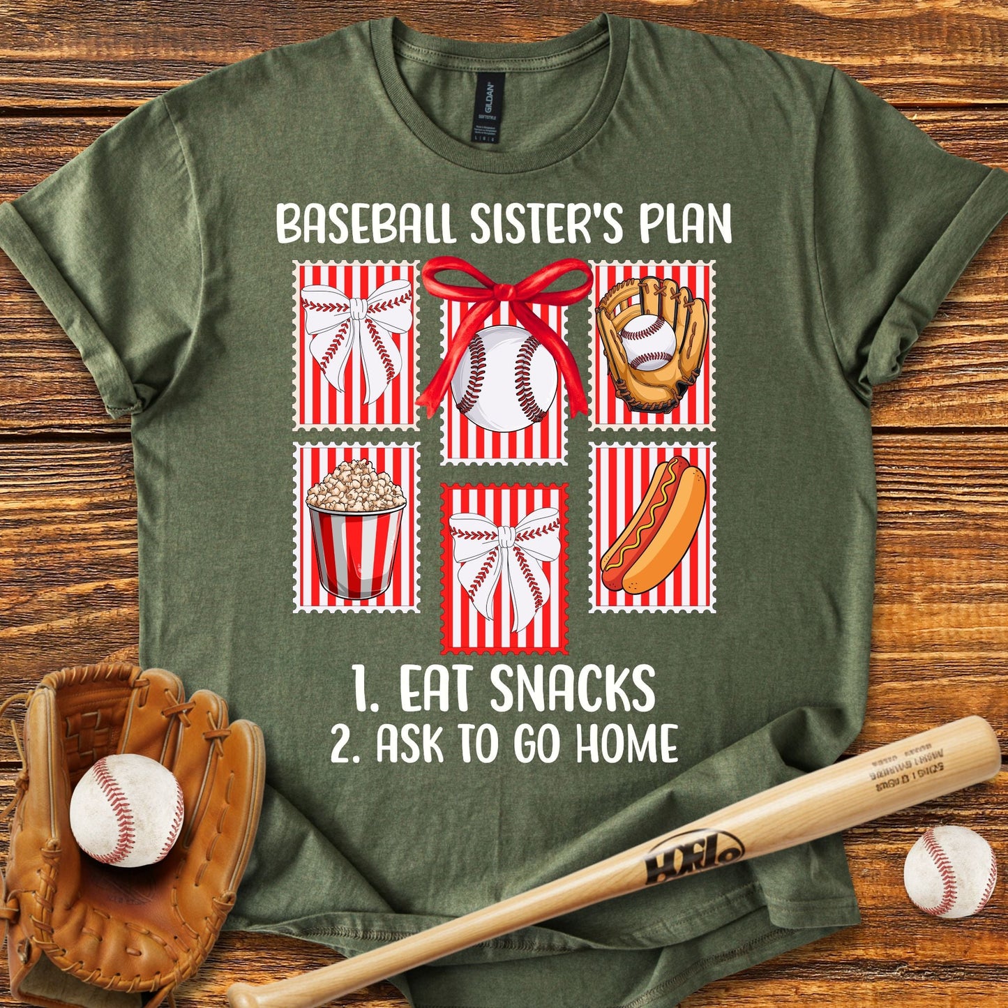 Baseball Sister Bow T-shirt - HomeRun PrintsT-Shirt