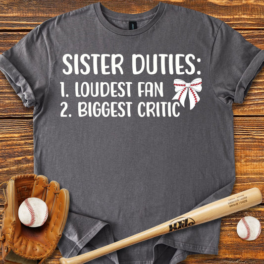 Baseball Sister Bow T-shirt - HomeRun PrintsT-Shirt