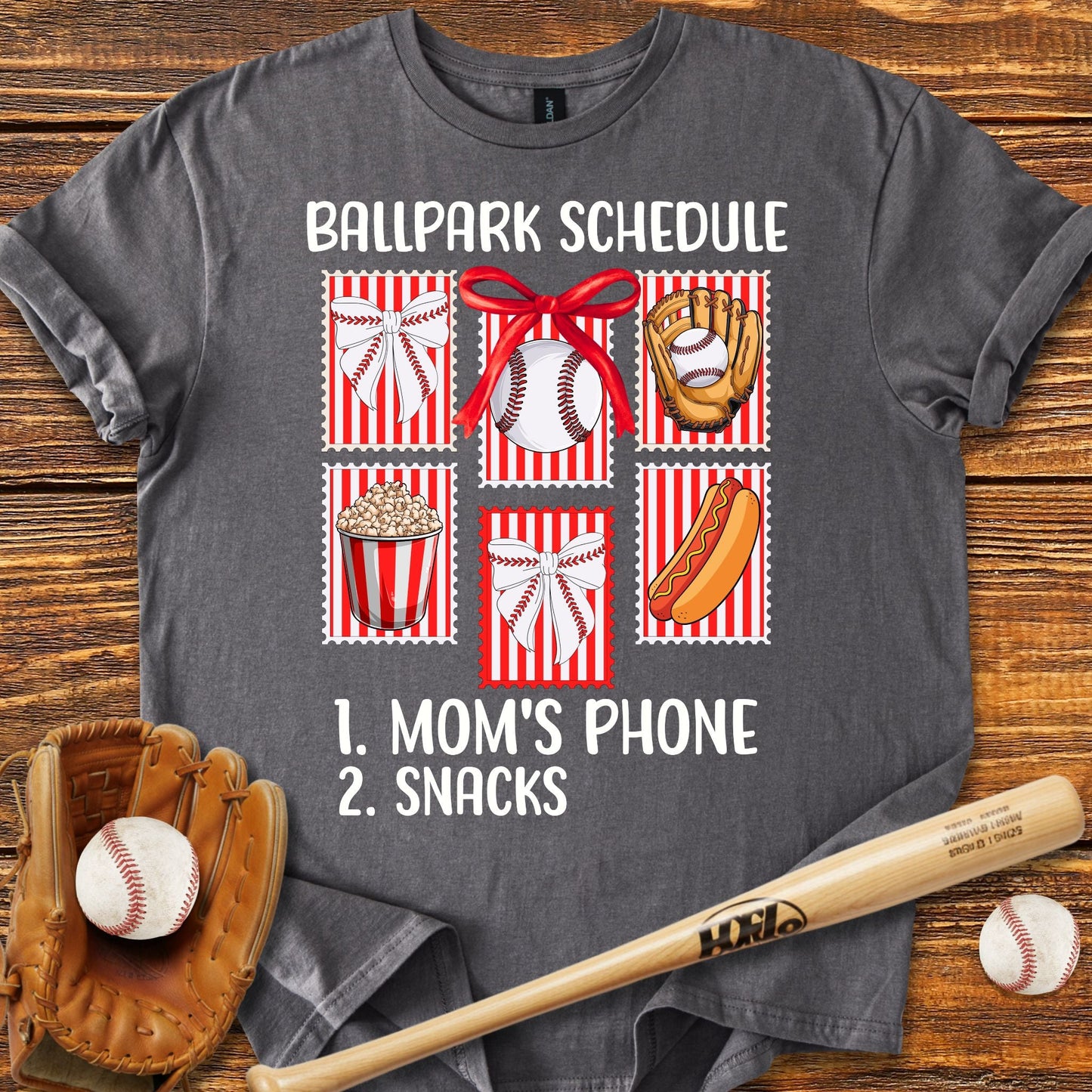 Baseball Sister Bow T-shirt - HomeRun PrintsT-Shirt
