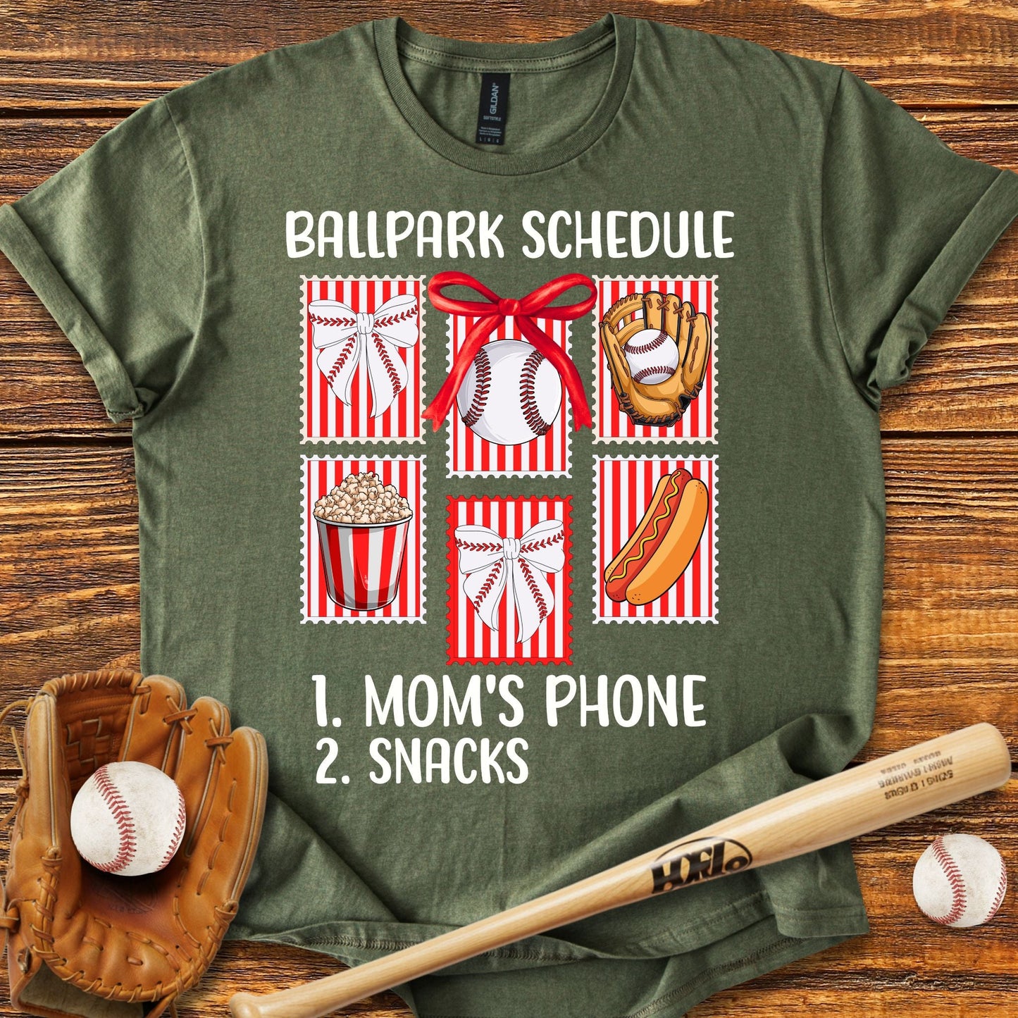 Baseball Sister Bow T-shirt - HomeRun PrintsT-Shirt