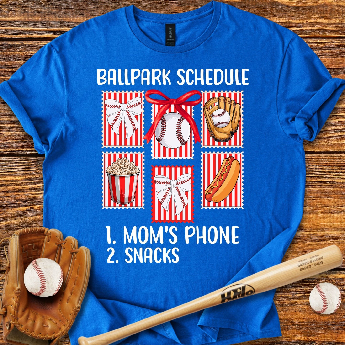 Baseball Sister Bow T-shirt - HomeRun PrintsT-Shirt