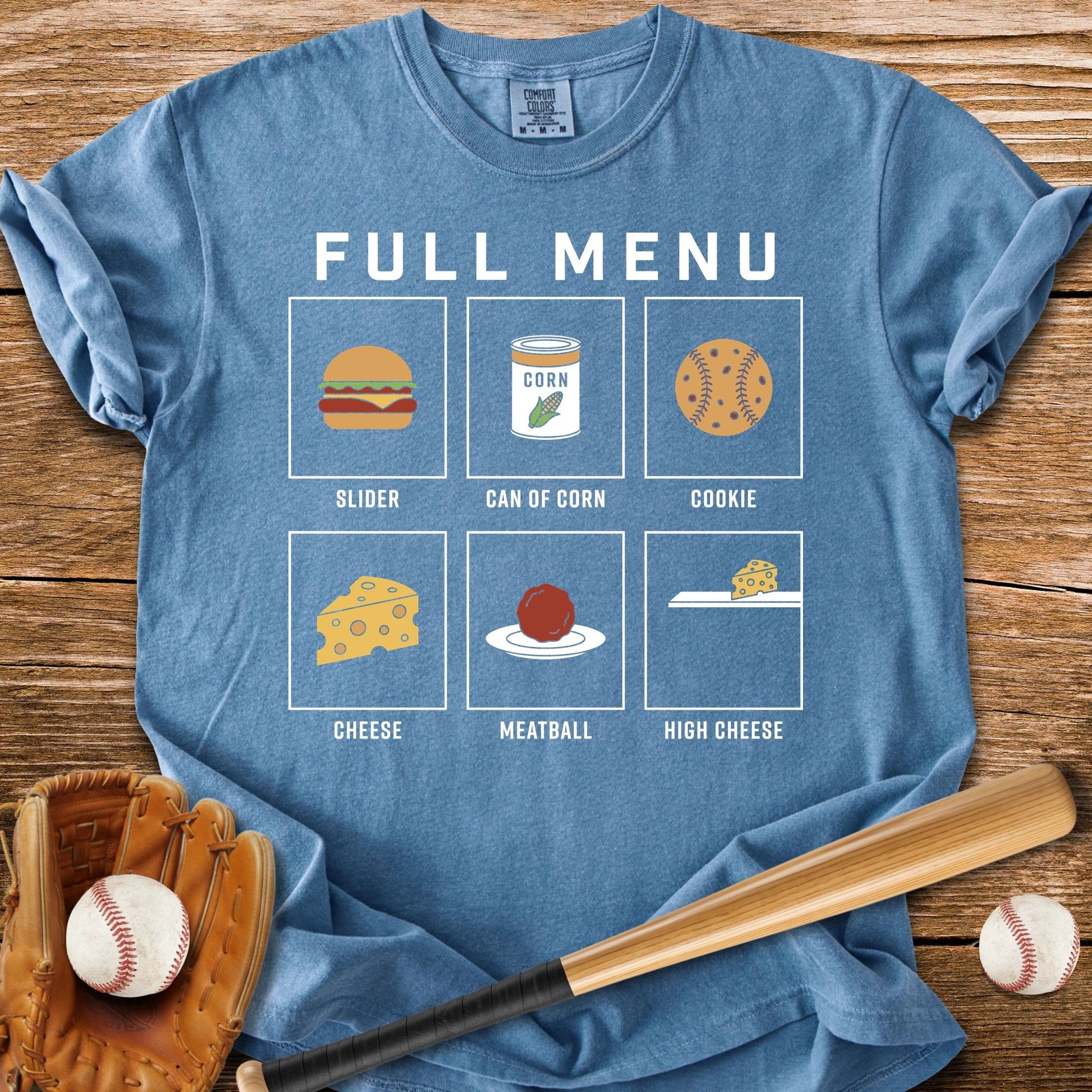 Baseball Slang Diner Menu - HomeRun PrintsComfort Colors