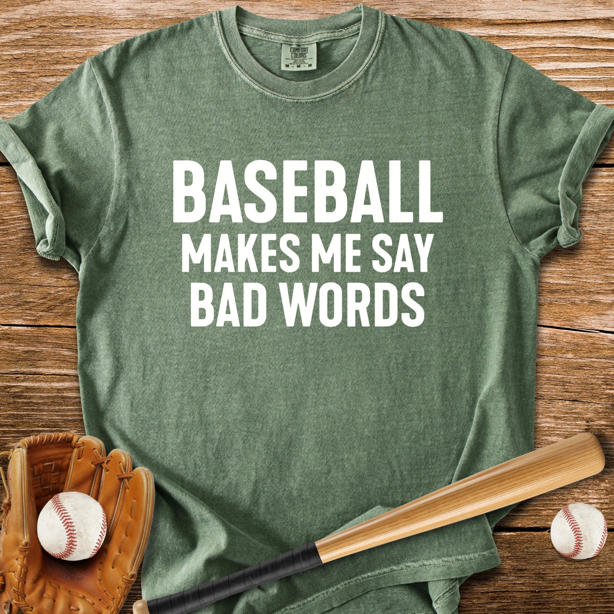 Baseball Tests My Language - HomeRun PrintsComfort Colors