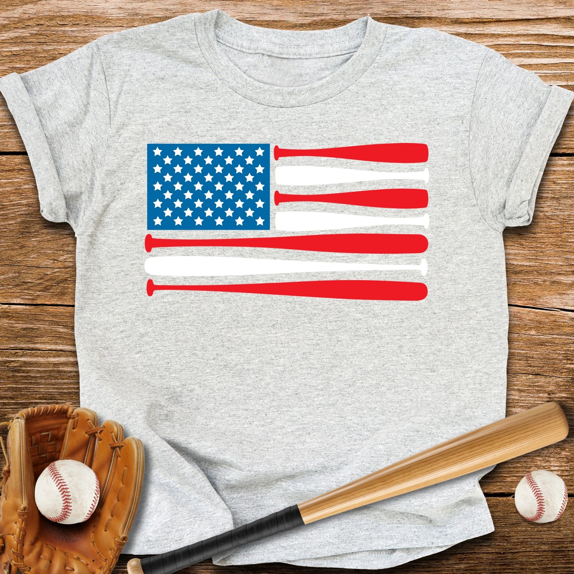 Baseball USA Flag Youth Tee - HomeRun PrintsKids clothes