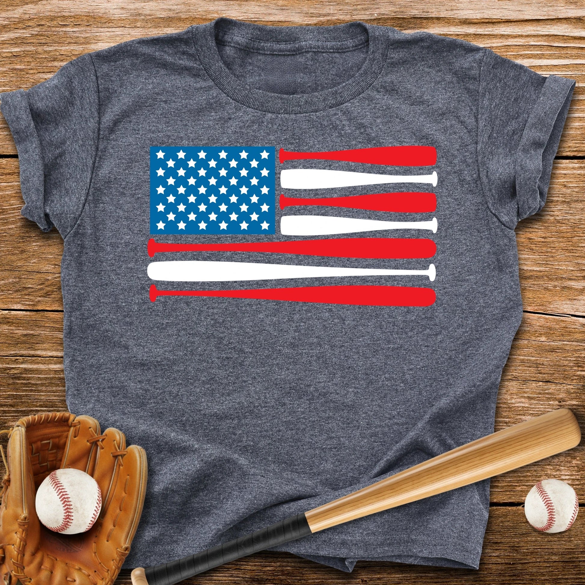 Baseball USA Flag Youth Tee - HomeRun PrintsKids clothes