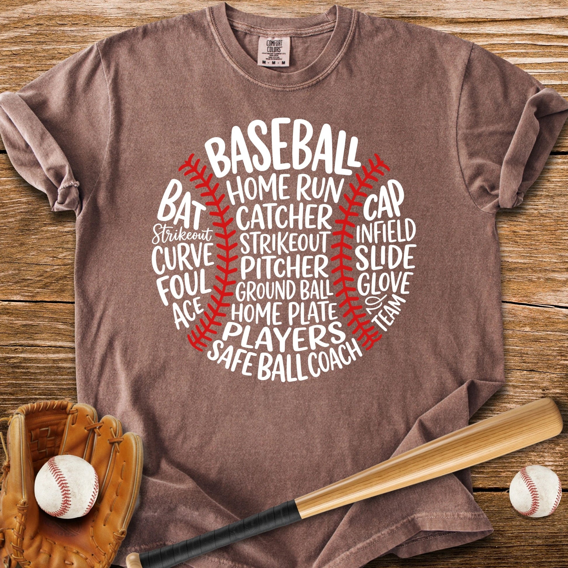 Baseball Word Ball - HomeRun PrintsComfort Colors