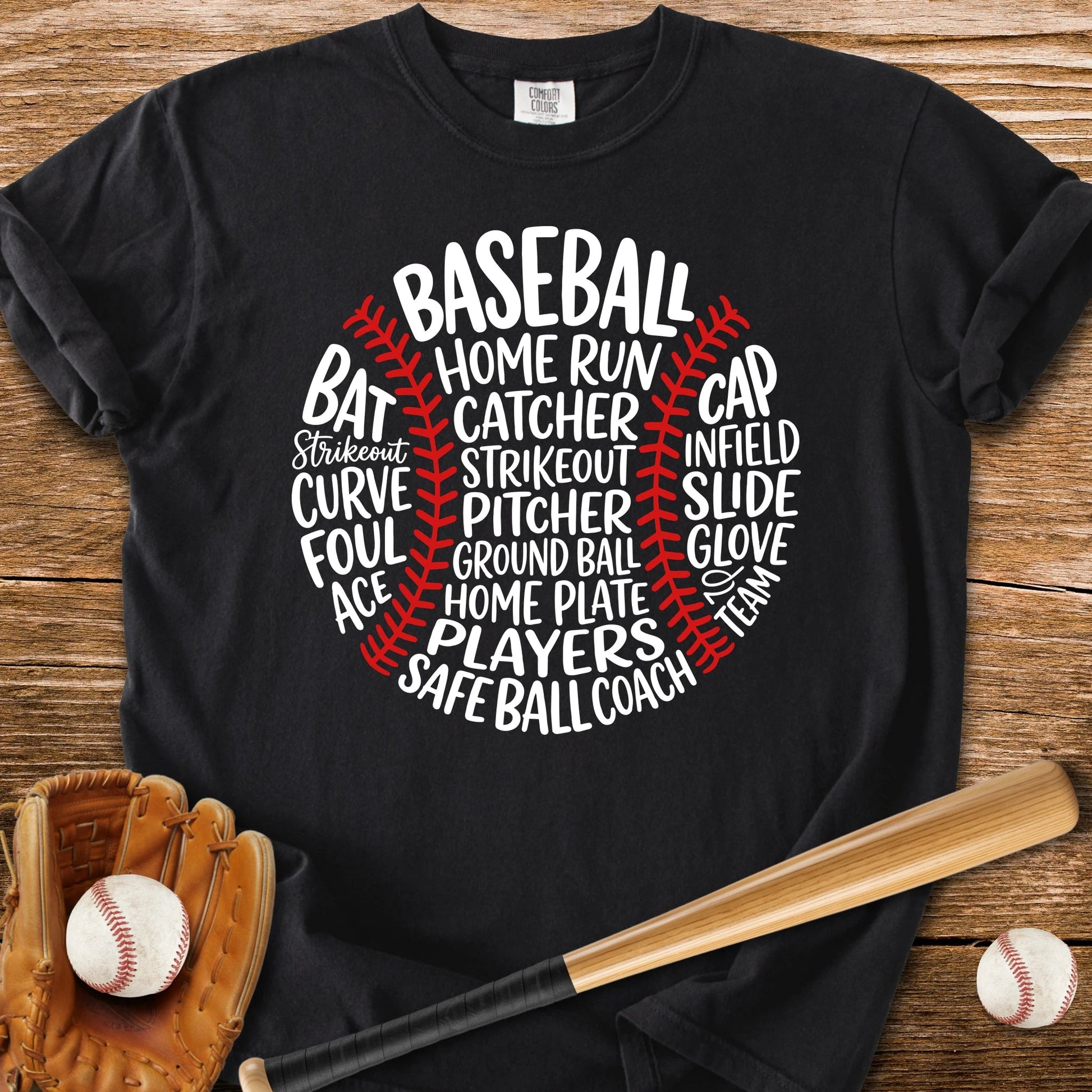 Baseball Word Ball - HomeRun PrintsComfort Colors