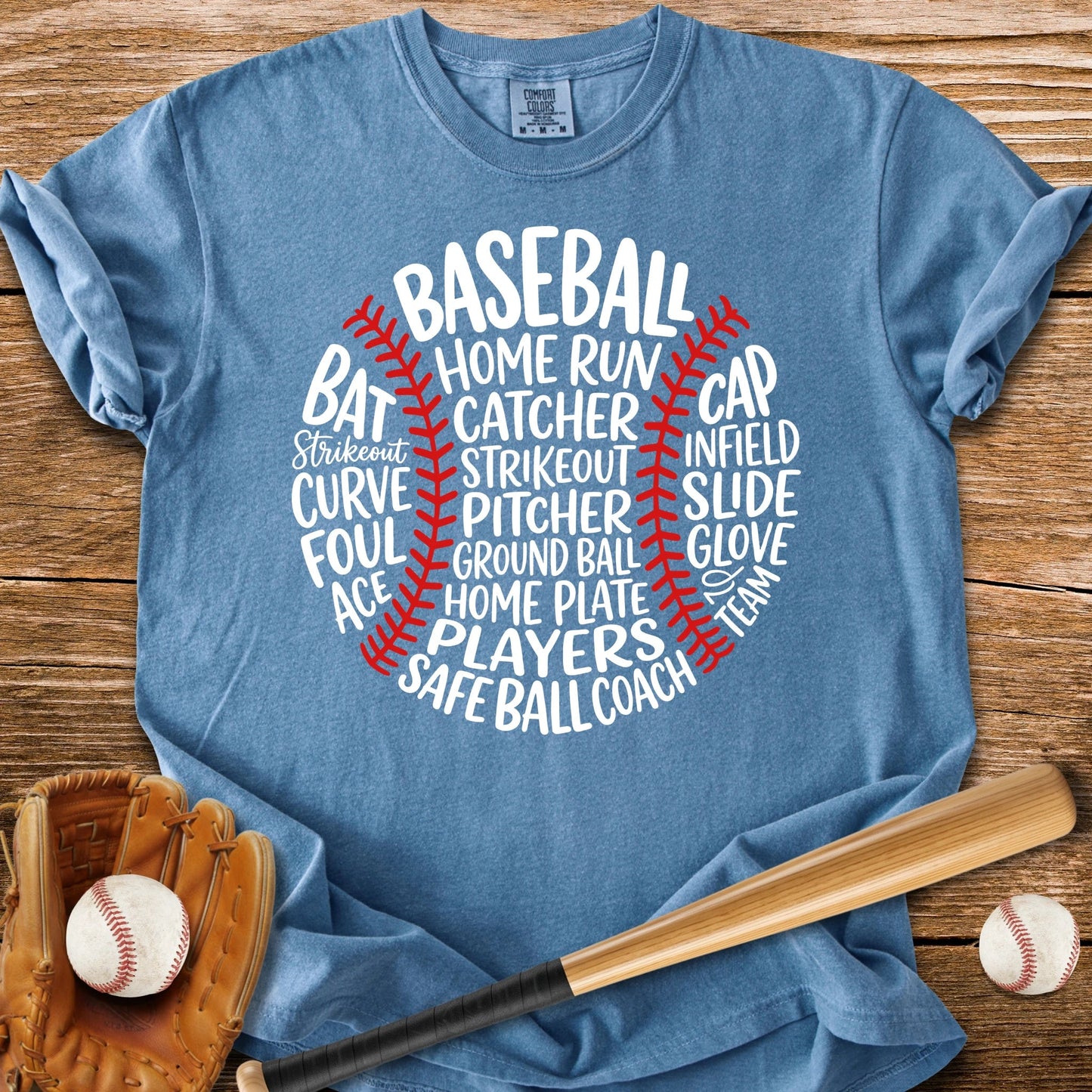 Baseball Word Ball - HomeRun PrintsComfort Colors