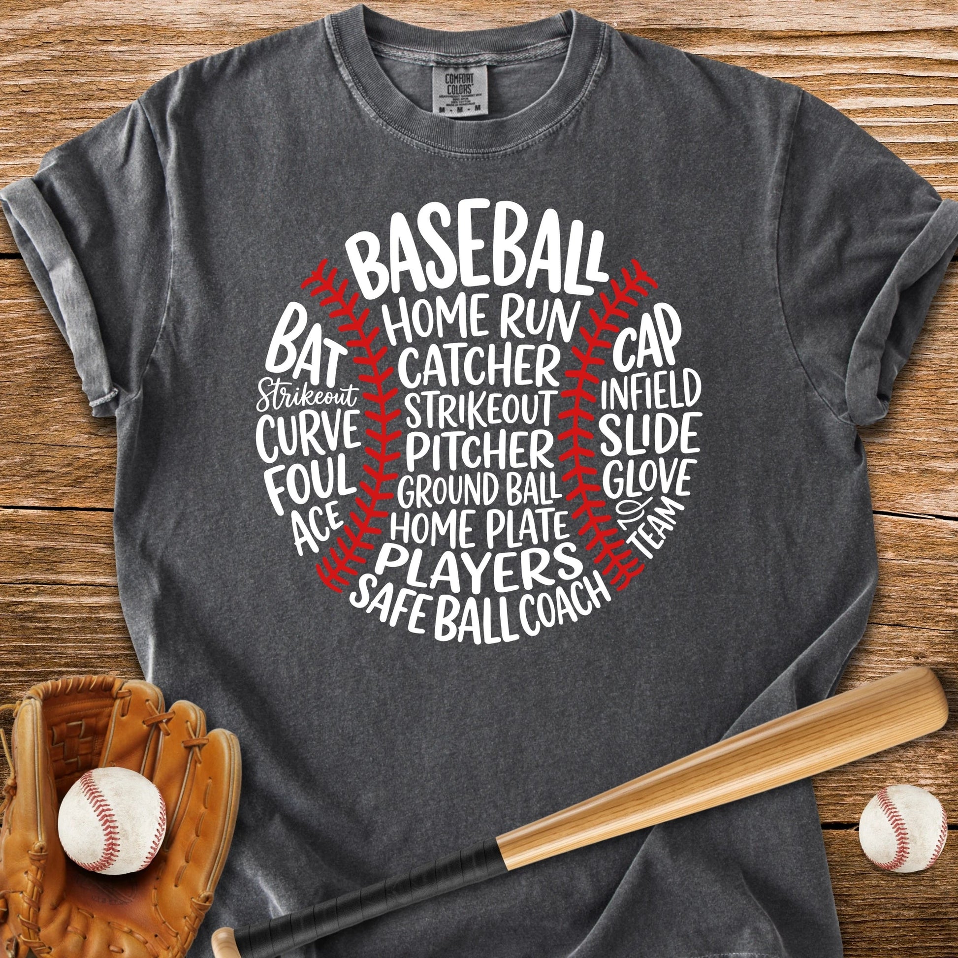 Baseball Word Ball - HomeRun PrintsComfort Colors