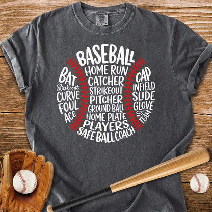 Baseball Word Ball - HomeRun PrintsComfort Colors