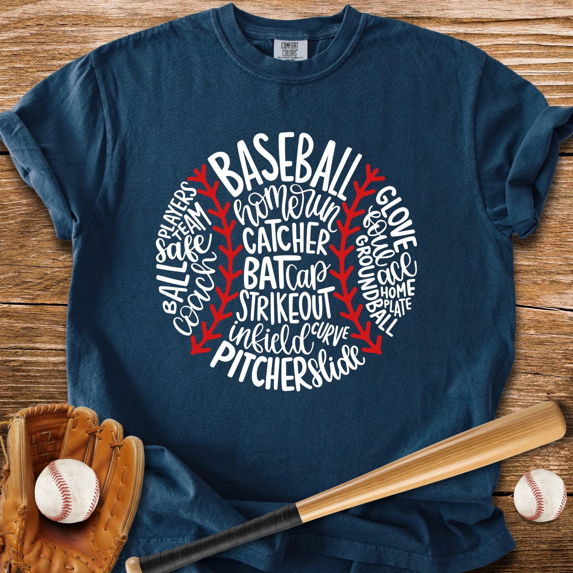 Baseball Words - HomeRun PrintsComfort Colors