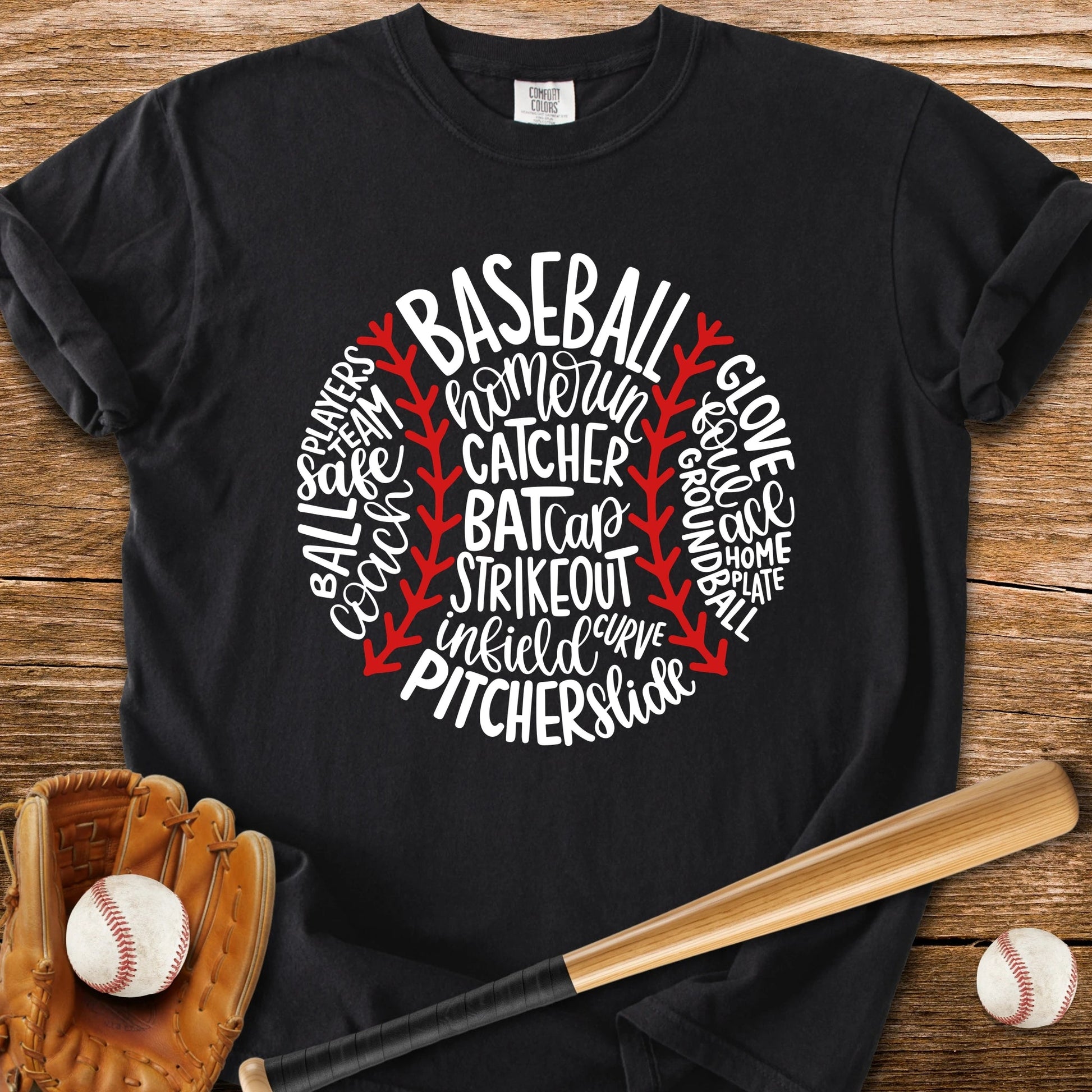 Baseball Words - HomeRun PrintsComfort Colors
