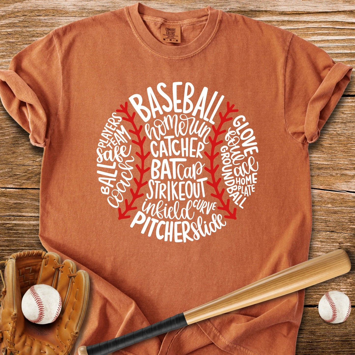 Baseball Words - HomeRun PrintsComfort Colors